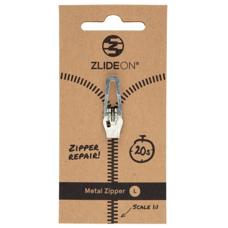 Zamjenski patentni zatvarač ZlideOn Opravný jezdec pro kovové zipy - L srebrena silver