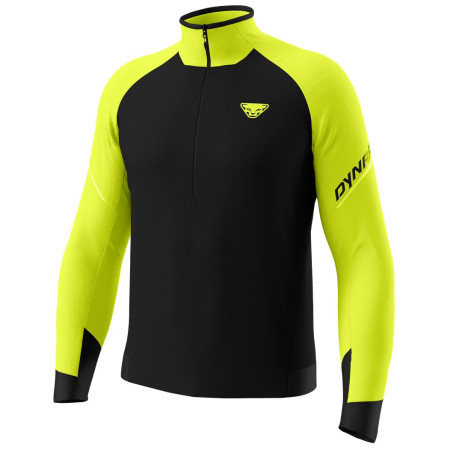 Muške funkcionalne majice Dynafit Alpine L/S 1/2 Zip Tee M crna/žuta 5A31 - ultra yellow/0910