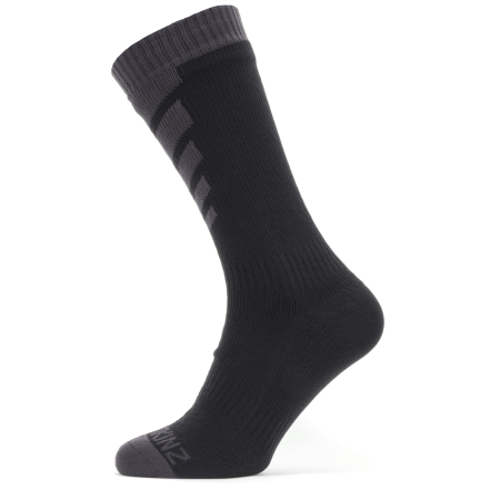 Vodootporne čarape SealSkinz WP Warm Weather Mid crna/siva Black/Grey