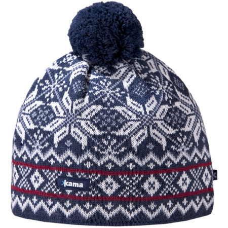 Pletena kapa od merino vune Kama AW06 tamno plava Darkblue