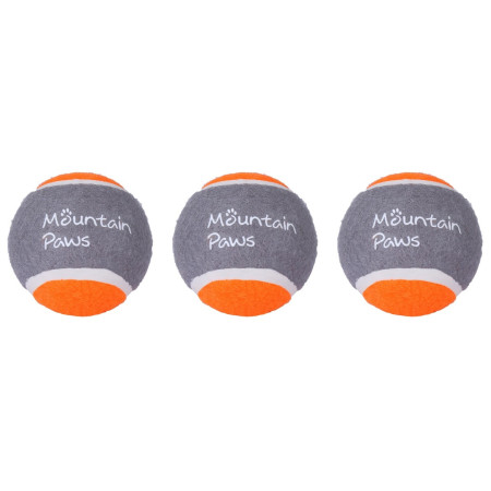 Igračka za psa Mountain Paws Dog Tennis Balls, 3 Pack narančasta/siva Oarnge