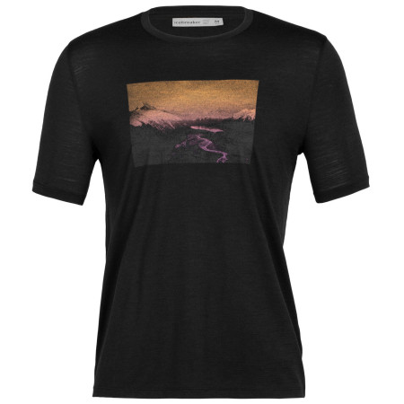 Muška majica Icebreaker Men Tech Lite II SS Tee Mountain Mantra crna