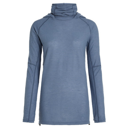 Ženska dukserica Icebreaker Wom Mer 400 RealFleece Grid Pulover Hood plava/siva Dawn
