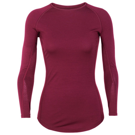 Ženska termo majica Icebreaker 200 Zone LS Crewe boja vina