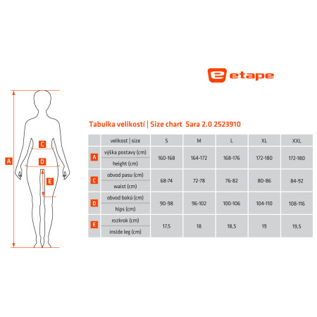 Ženske biciklističke hlače Etape Sara 2.0