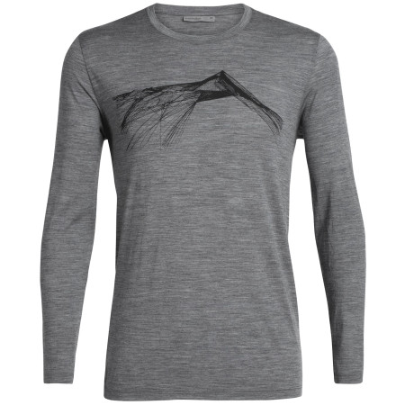 Muška majica Icebreaker Mens Tech Lite LS Crewe siva GritstoneHthr