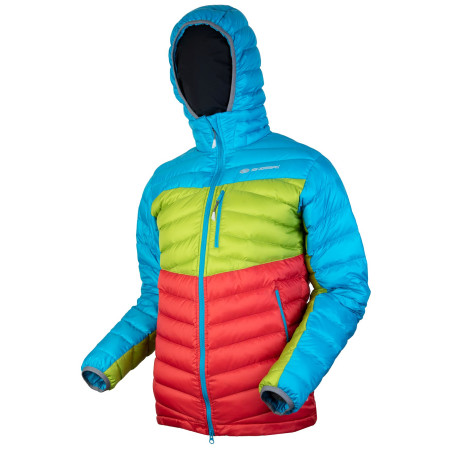 Muška pernata jakna Sir Joseph Apris Hooded Man II tirkizna TurquoiseRedGreen