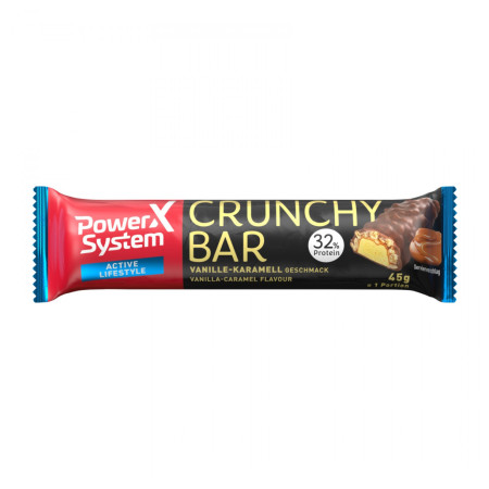 Čokoladica Indiana Jerky Power System Crunchy Bar 32% Vanilla with Crunchy Caramel 45g