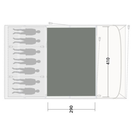 Tepisi za šator Outwell Cozy Carpet Charleston 7 Air TC