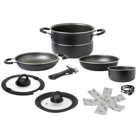 Set posuđa Brunner Pirate NG 7+1 - 20 cm crna