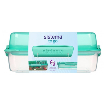 Kutija za hranu Sistema Lunch Stack To Go Rectangle tirkizna