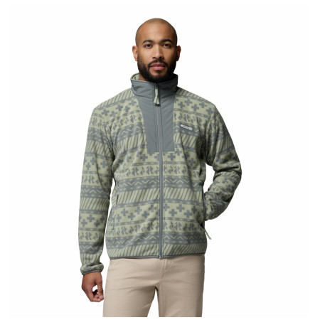 Muška dukserica Columbia Sequoia Grove™ Ii Fz Printed Fleece siva Safari Wizard Island Tonal