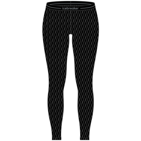 Ženske funkcionalne gaće Icebreaker W Mer 260 Vertex Leggings On-Piste crna/bijela Black/Snow/J