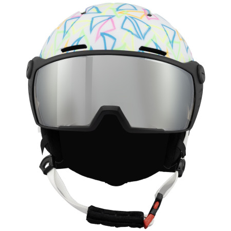 Dječja skijaška kaciga Blizzard Flash Visor junior ski helmet bijela white/multicolor
