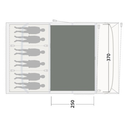 Tepisi za šator Outwell Cozy Carpet Florida / Alabama 6 Air