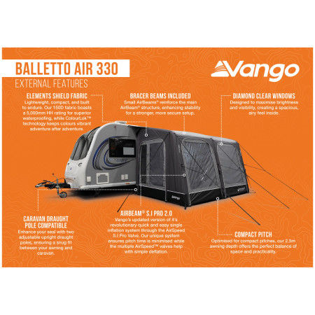 Šator za kamper Vango Balletto Air 330