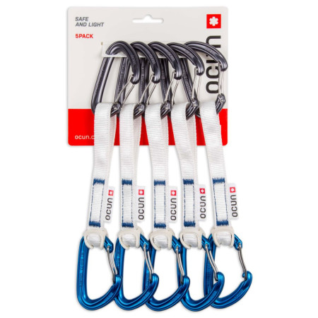 Pakiranje kompleta za penjanje Ocún Kestrel QD Bio-Dyn-Ring 15 mm 15 cm 5-Pack plava