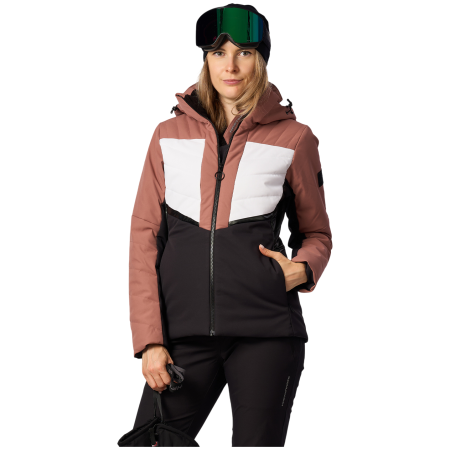 Ženska bunda za skijanje Northfinder Ola crna/bež roseblack