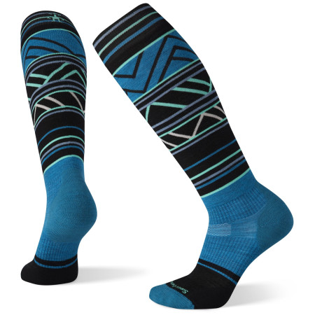 Ženske podkoljenice Smartwool W Performance Snow Trgtd Cshn Ptrn Otc plava OceanAbyss