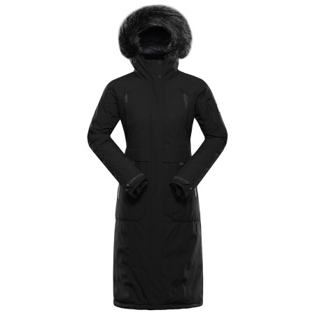 Ženska duga jakna Alpine Pro Wussa 2 crna Black