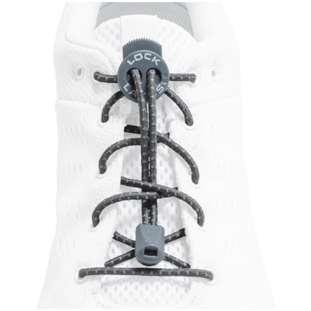 Vezice za cipele Lock Laces Original tamno siva Reflective Storm Gray