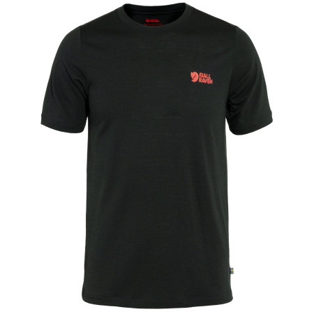 Muška majica Fjällräven Abisko Wool Logo SS M crna