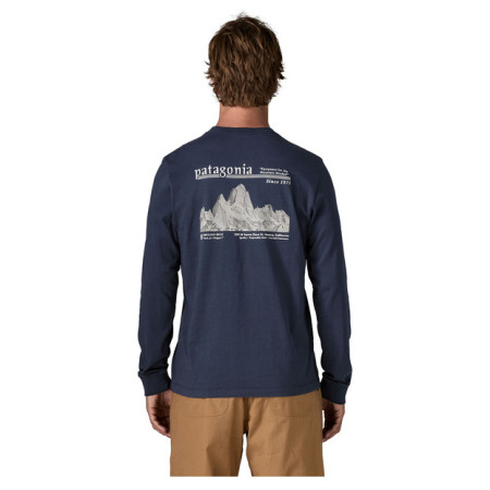 Muška majica Patagonia M's L/S MW Hut Tripper Skyline T-Shirt