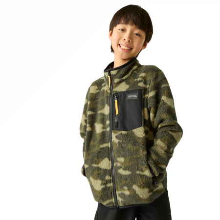 Dječja funkcionalna dukserica Regatta Junior Frankie Warm Fleece Bark Green Camo