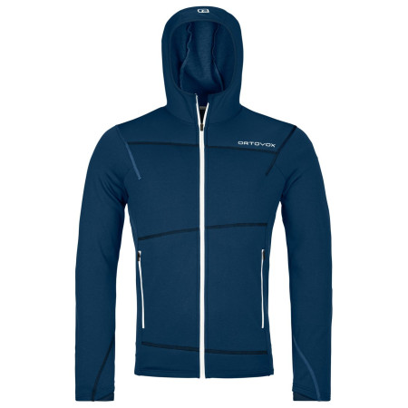 Muške funkcionalne majice dugih rukava Ortovox Fleece Light Hoody M tamno plava deep ocean