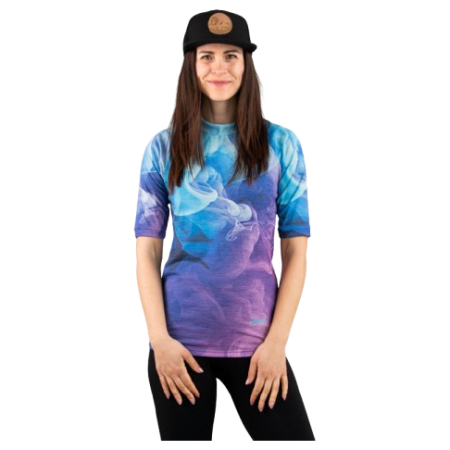 Ženska funkcionalna majica Drexiss All Mist Violet Merino Active plava / ljubičasta