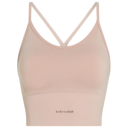 Sportski grudnjak Icebreaker Merino Blend 260 Seamless Rib Strappy Tank ružičasta PINK QUARTZ
