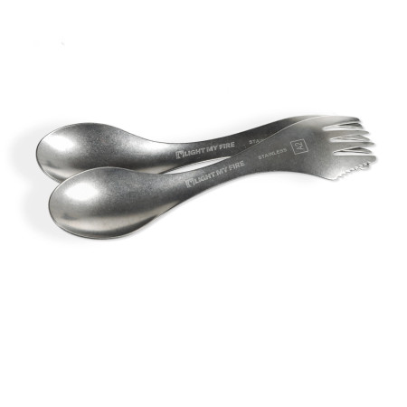 Pribor za kampiranje Spork Light My Fire Swedish Spork 2-pack srebrena stainless