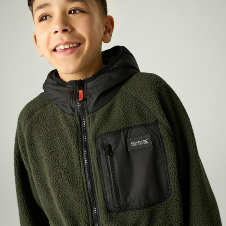 Dječja dukserica Regatta Munro Hybrid Jacket DarkKhak/Blk