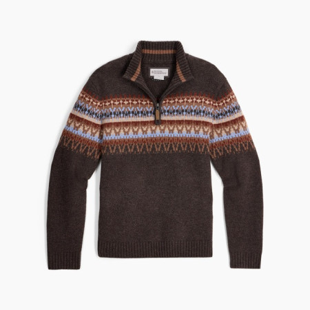 Muški džemper Royal Robins Arch Rock 1/4 Zip tamno smeđa Turkish Coffee Htr Kirkwood Pt