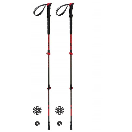 Trekking štapovi Ferrino Nuptse crna/crvena