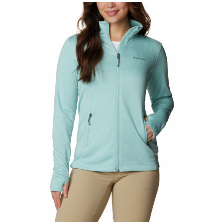 Ženska dukserica Columbia W Park View Grid Fleece Full Zip svijetlo plava Aqua Haze Heather
