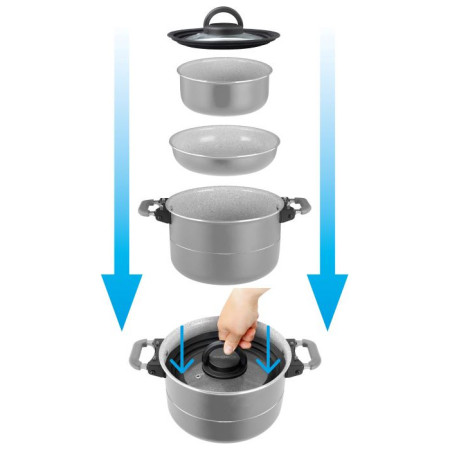 Set posuđa Brunner Fusion 7+1 Ø 22 cm