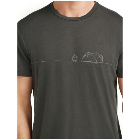 Muške funkcionalne majice Icebreaker Merino Blend Core SS Tee Single Line Camp