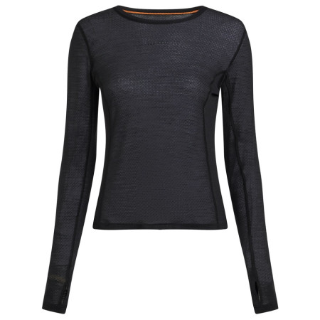 Ženska majica Icebreaker Women Merino Blend 75 Cool-Lite™ Featherlight™ LS Crewe crna Black