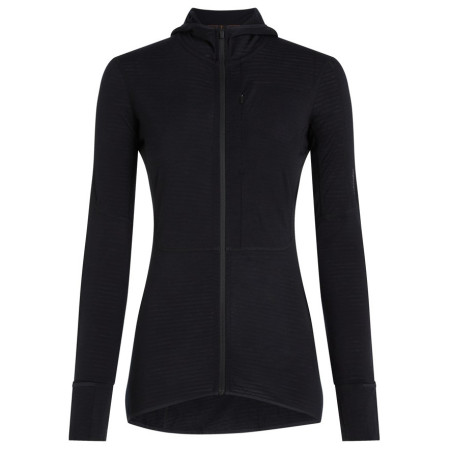 Ženska funkcionalna dukserica Icebreaker Women Merino Blend 200 RealFleece™ Descender LS Zip Hoodie crna Black