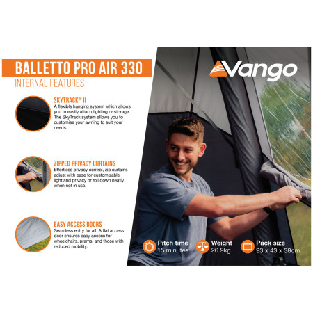 Šator za kamper Vango Balletto Pro Air 330