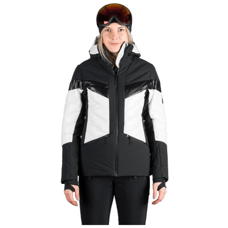 Ženska bunda za skijanje Northfinder Abigale crna/bijela 279blackwhite