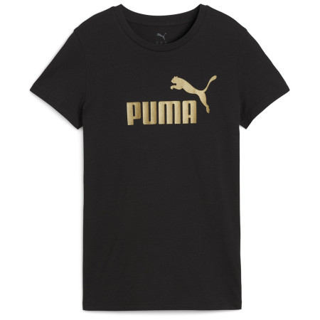 Ženska majica Puma ESS NO. 1 LOGO Metallic Tee crna PUMA Black-metallic gold