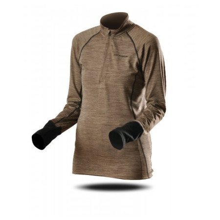 Ženska dukserica Trimm Clinic Lady zelena lite khaki/grey melange