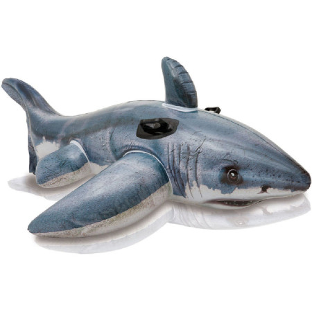 Ajkula na napuhavanje Intex White Shark RideOn 57525NP siva