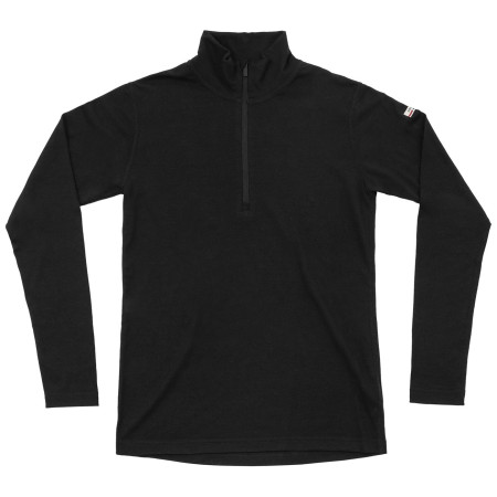 Ženska funkcionalna majica Devold Breeze Plus Merino 200 Zip Neck Wmn crna BLACK