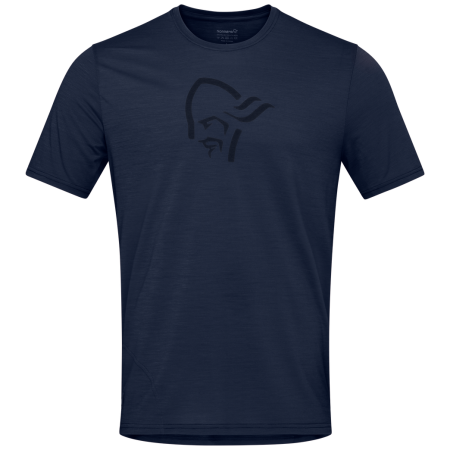 Muška majica Norrona femund equaliser merino T-shirt plava Indigo Night