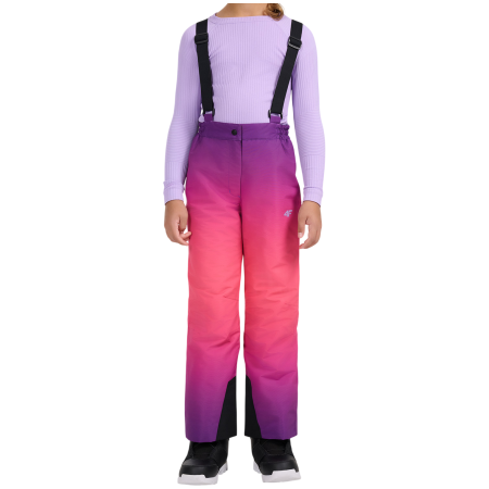 Dječje skijaške hlače 4F Trousers Fnk F1522 Multicolour 3 Allover ružičasta Multicolour 3 Allover