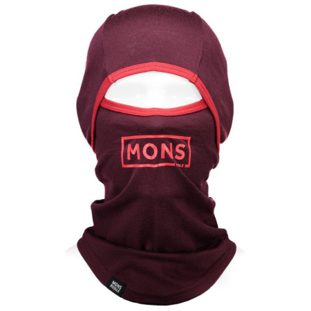 Podkapa Mons Royale Santa Rosa Hinge Balaclava Box boja vina Burgundy