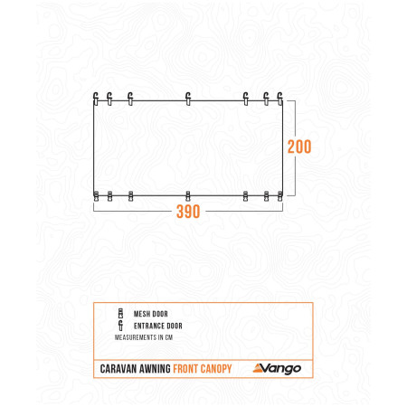 Šator za kamp prikolicu Vango Caravan Awning Front Canopy